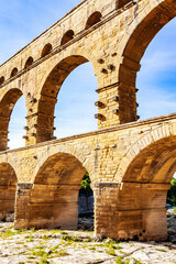 Picturesque antique aqueduct.