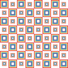 Rainbow square on white background, Abstract Vector Wallpaper, Seamless pattern background.