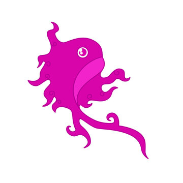 vector illustration of fish. animal icon. fish icon. for logo,icon,symbol and mascot. purple