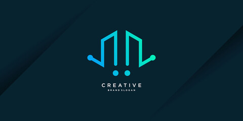 Letter logo M with modern abstract style vector part 2