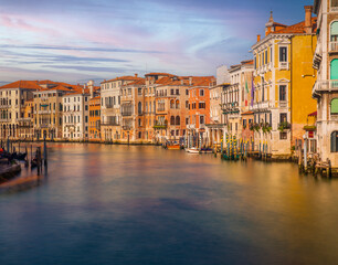 Fototapeta premium Grand Canal in Venice Italy during sunset