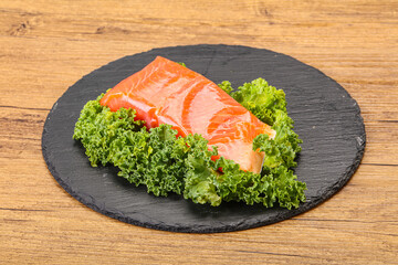 Salmon fillet slice for cooking