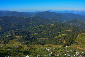 Mountain landscape. Summer travel background