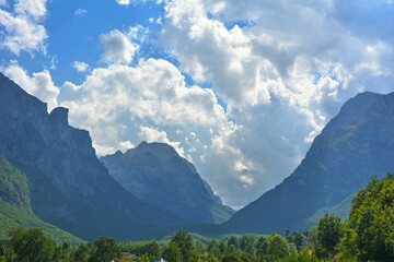 Obraz premium Mountain summer landscape. Travel and adventure background