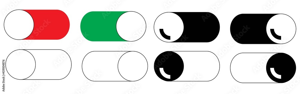 Poster checkmark icons set. tick and cross sign.