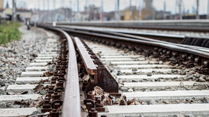 railroad tracks and railway
