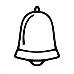 Bell outline icon vector. Notification symbol template for graphic and web design. Vector illustration isolated on white.