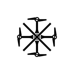 Drones not allowed icon isolated on white background