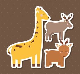 three animals illustration