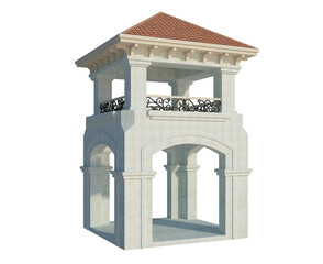 Fototapeta premium 3d Render Building Structure On Isolated