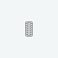 Car tyre vector icon illustration sign