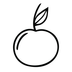 Skull and bones line icon. Vector illustration isolated on white.