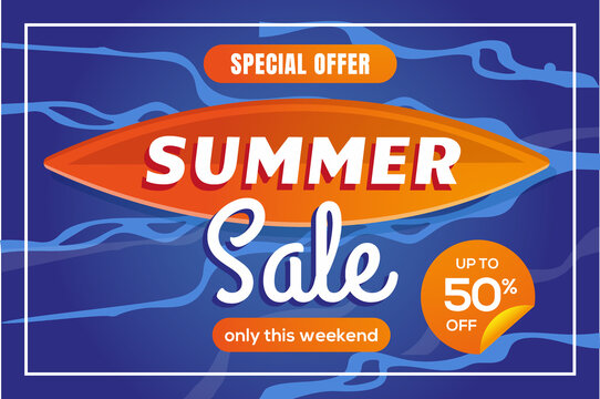 Summer sale banner discount offer
