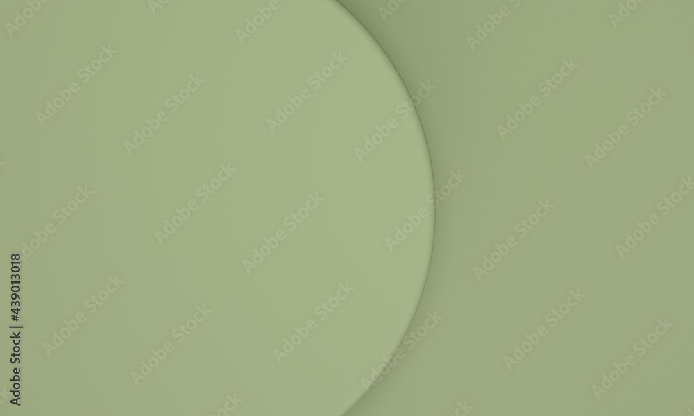 Poster green abstract background with cylindrical podium. top view. backdrop design for product promotion. 