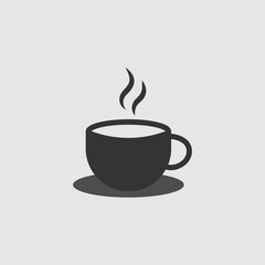 Cup of coffee icon template black color editable. Coffee symbol sign isolated on white background illustration for graphic and web design