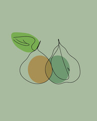 illustration with pears