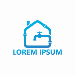 Fototapeta premium Plumbing house logo template design