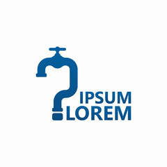 Plumbing question logo template design