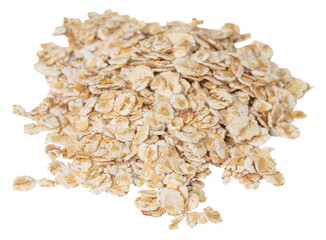 Oatmeal flakes isolated on white background with Clipping Path