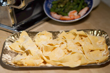 Pappardelle homemade italian pasta food