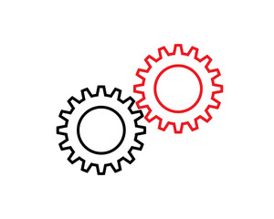 Vector gear icon. Cogwheel, cog wheel, industry. Premium quality graphic design. Modern signs, outline symbols collection, simple thin line icons set for websites, web design, mobile app, infographics