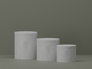 3D rendered podium for your product showcase. Vector 3d illustration.