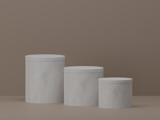 3D rendered podium for your product showcase. Vector 3d illustration.