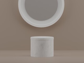 3D rendered podium for your product showcase. Vector 3d illustration.