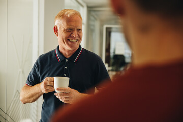 Business people having a coffee break at work