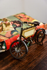 decorative box and vintage bicycle
