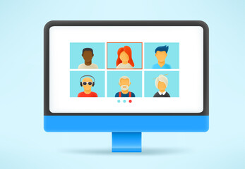 Video conference via internet connection