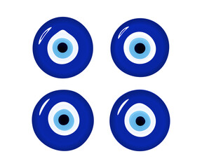 Evil eye set. Glass islamic, arabian or turkish, greek amulet