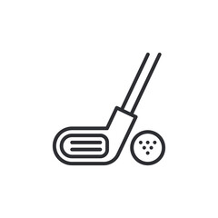 Golf icon isolated on white background. Stick golf icon vector logo template