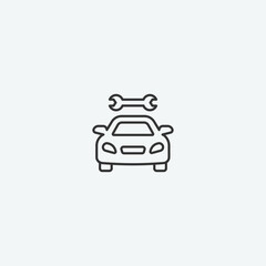 Car repair vector icon illustration sign