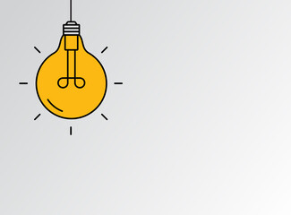 Creative Idea Line Icon. Lightbulb education, innovation logo. Vector Illustration