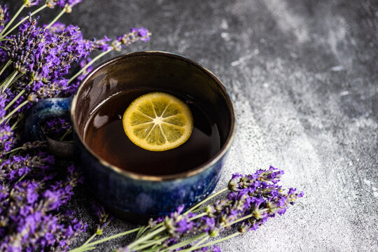 Summer background with laverder flowers