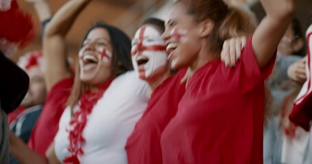 English football supporters celebrating a championship win - Powered by Adobe