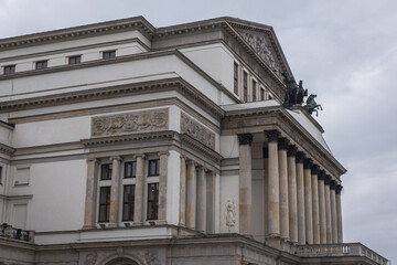 Fototapeta na wymiar Exterior view of Grand Theatre - National Opera in Warsaw, capital of Poland