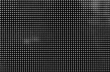 LED light panel switched off,  repetitive pattern of LED diodes on black background.