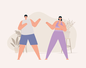 couple doing exercice