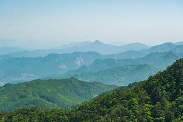 Early summer scenery of Dabie Mountain Bodao Peak Scenic Area in Luotian, Huanggang, Hubei, China