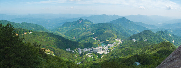 Fototapeta na wymiar Early summer scenery of Dabie Mountain Bodao Peak Scenic Area in Luotian, Huanggang, Hubei, China