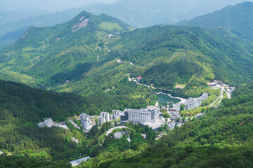 Fototapeta na wymiar Early summer scenery of Dabie Mountain Bodao Peak Scenic Area in Luotian, Huanggang, Hubei, China