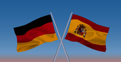 ドイツとスペインの国旗