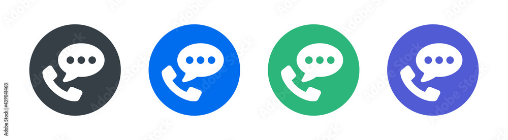Poster phone call with message icon vector illustration.