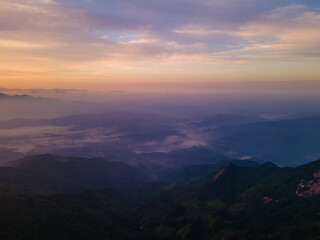 Early summer scenery of Dabie Mountain Bodao Peak Scenic Area in Luotian, Huanggang, Hubei, China