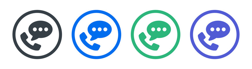Phone calling, support service sign icon.