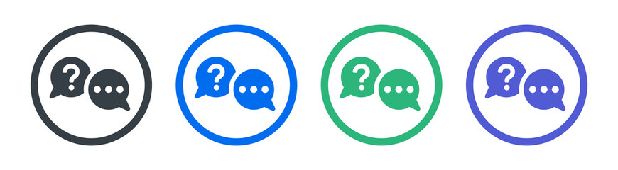 Question answer chat icon design. Vector illustration.