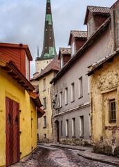 Fototapeta na wymiar Tallinn street scene