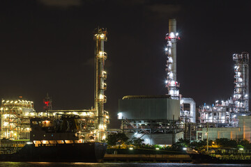 Fototapeta premium oil refinery at night